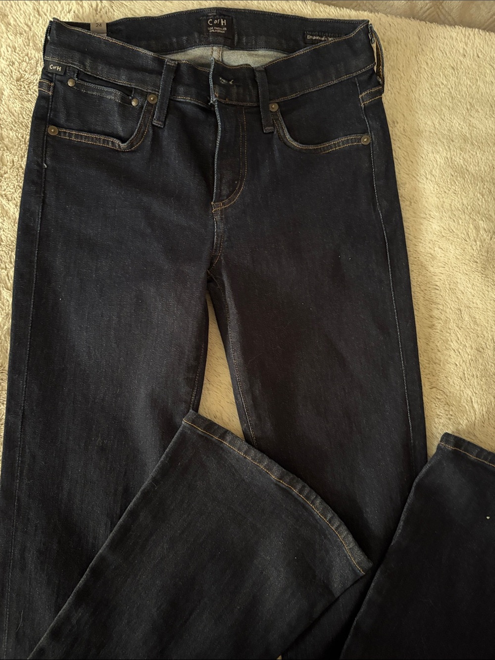 C&amp;H Dark Indigo Straight-Leg Jeans Citizens of Humanity petite slim bootcut